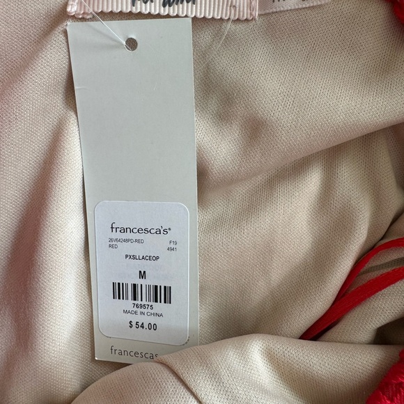 NWT Women’s Red Lace Dress from Francesca’s. Size Medium - Picture 3 of 4